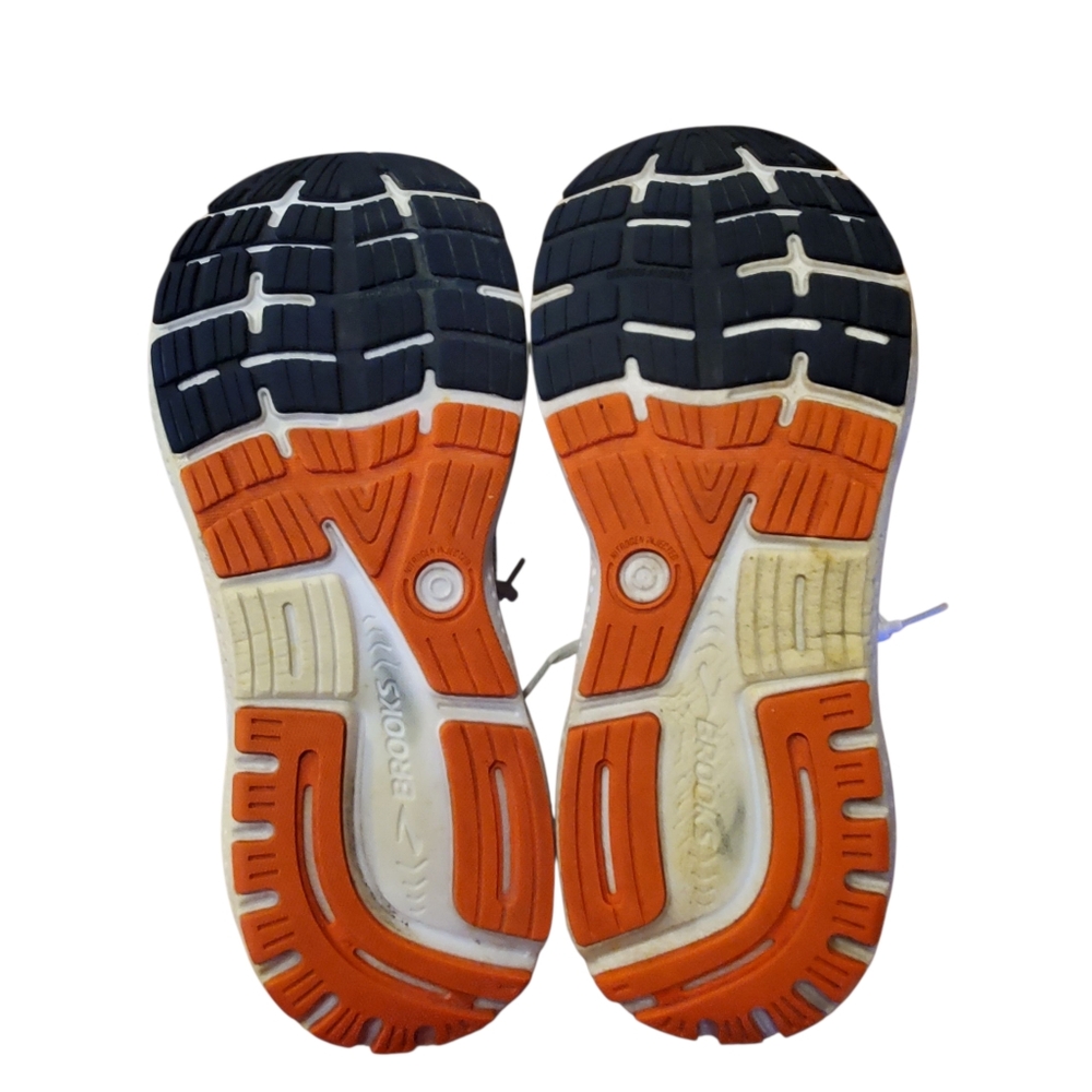 Brooks Ghost 16 Running Shoe White/ Peacoat/ Orange, Mens 12 MSRP $160 - Picture 14 of 16